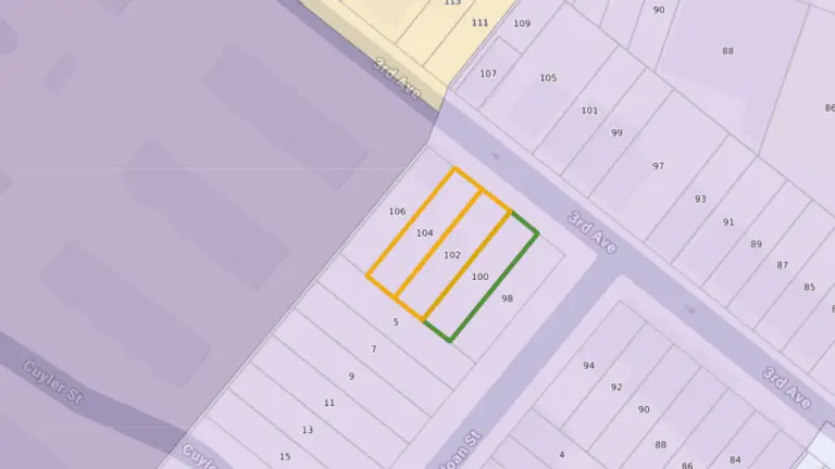 100-104 Third Ave Zoning Map