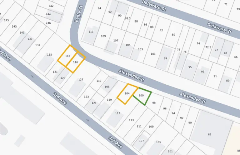 100-118 Alexander St Tax Map