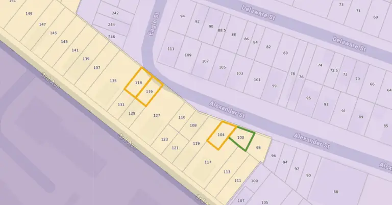 100-118 Alexander St Zoning Map