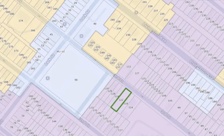 122 Third St Zoning Map