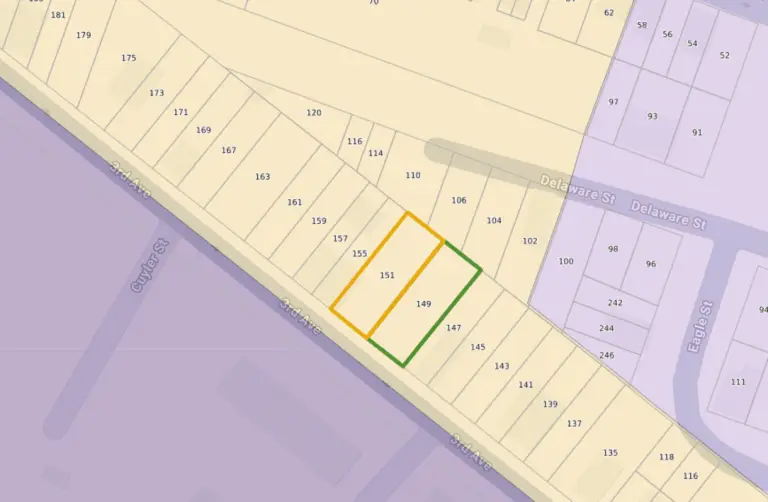 149-151 Third Ave Zoning Map