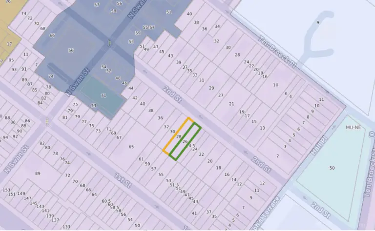 26-28 Second St Zoning Map