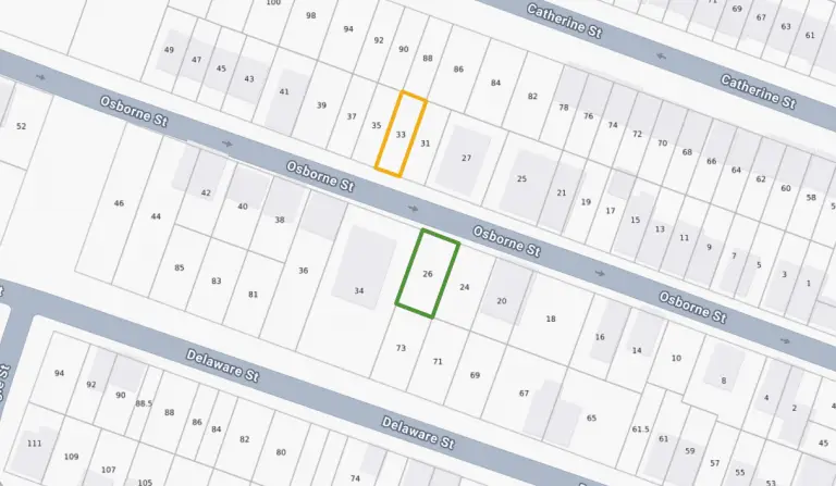 26 & 33 Osborne St Tax Map