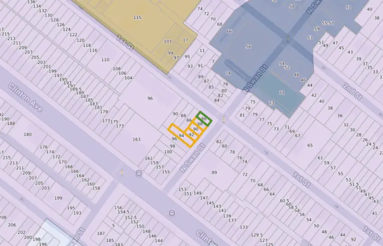 86-94 N Swan St Zoning Map